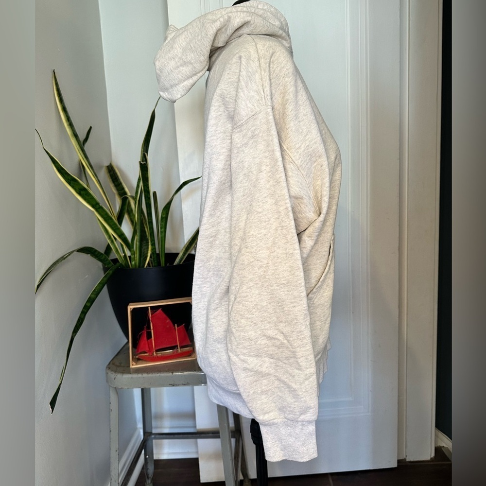 “I Love Ugly" oversized hoodie light Heather gray size XS EUC. Unisex - Picture 7 of 13